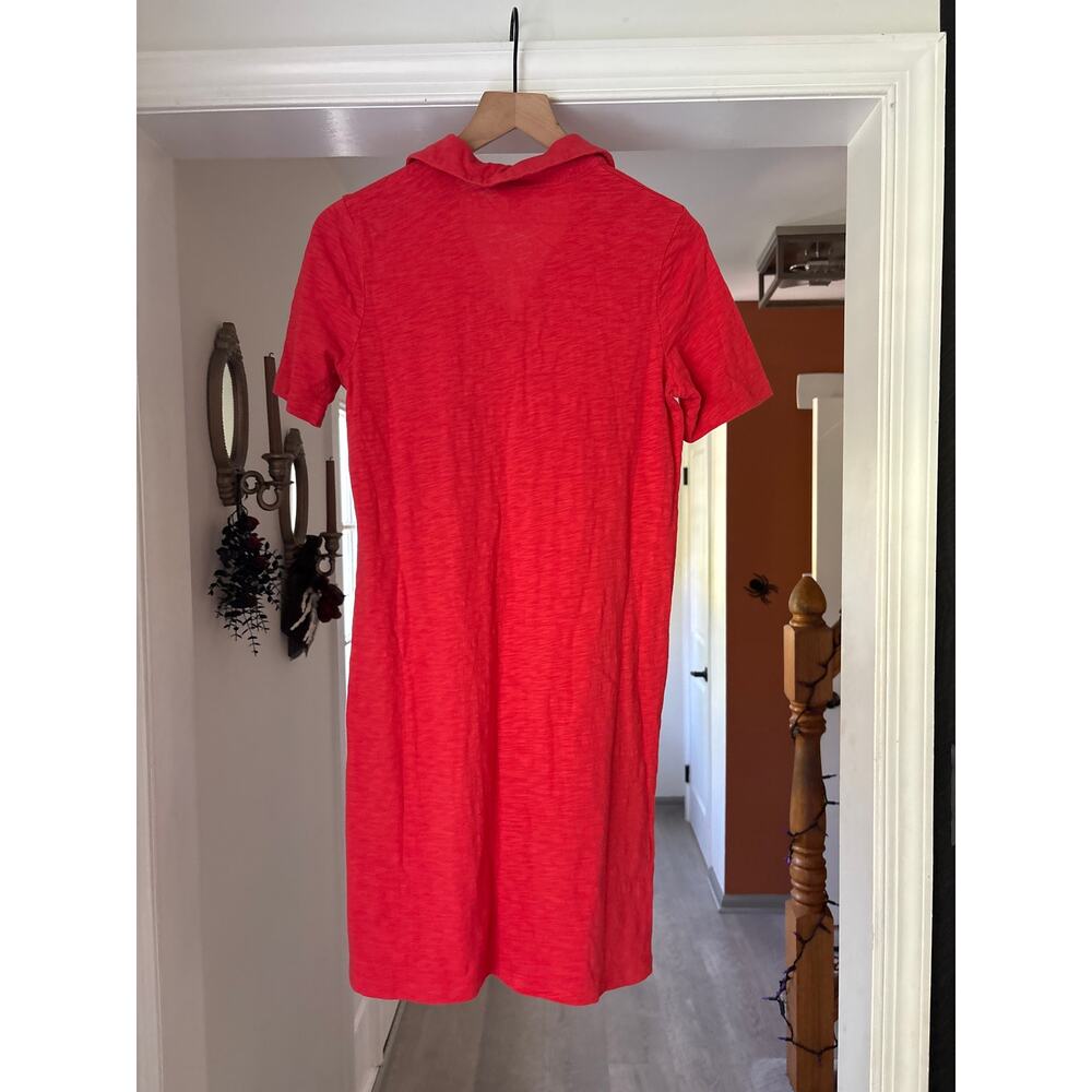 Boden Red Cotton Polo Shirt Dress Size 4 Preppy Short Sleeve Mini - Picture 7 of 8
